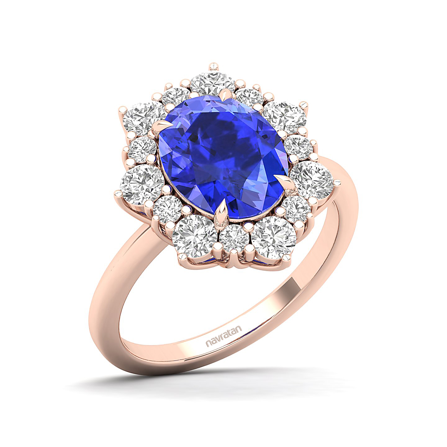 The Floral Cluster Tanzanite Ring