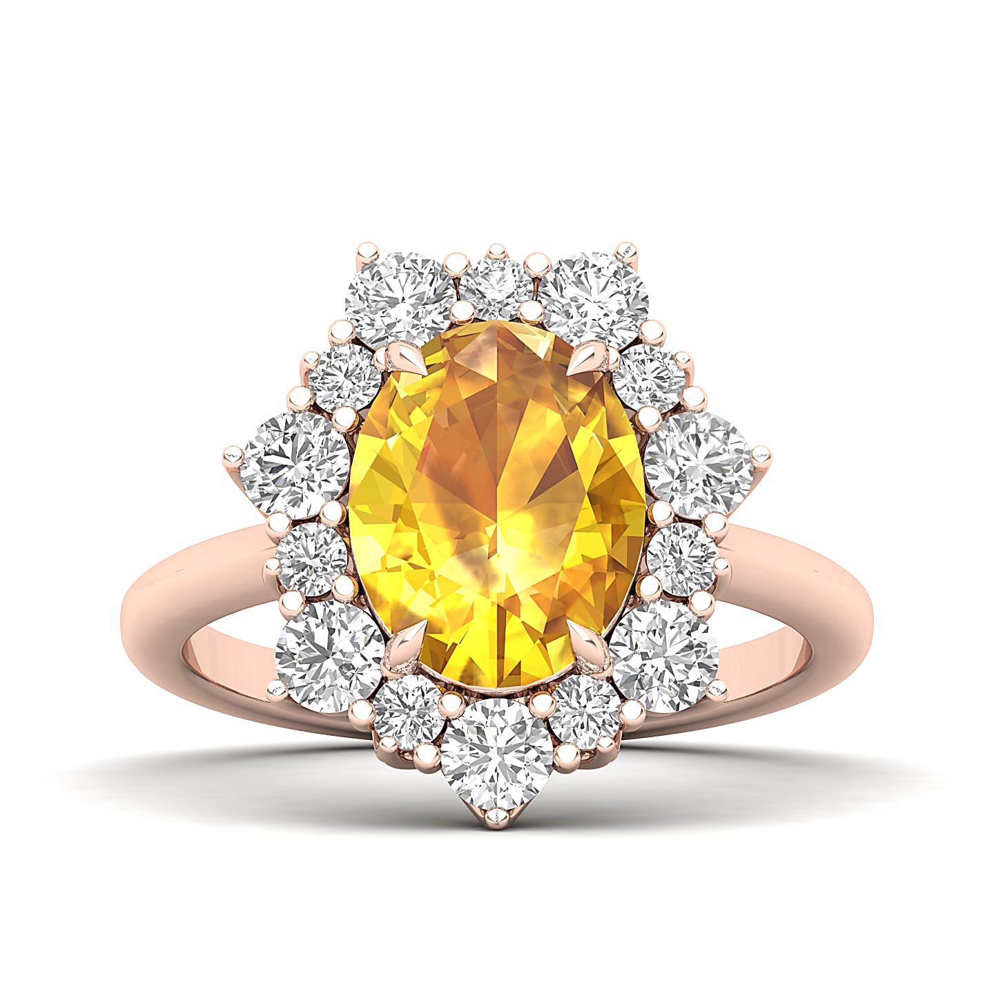 The Floral Cluster Yellow Sapphire Ring
