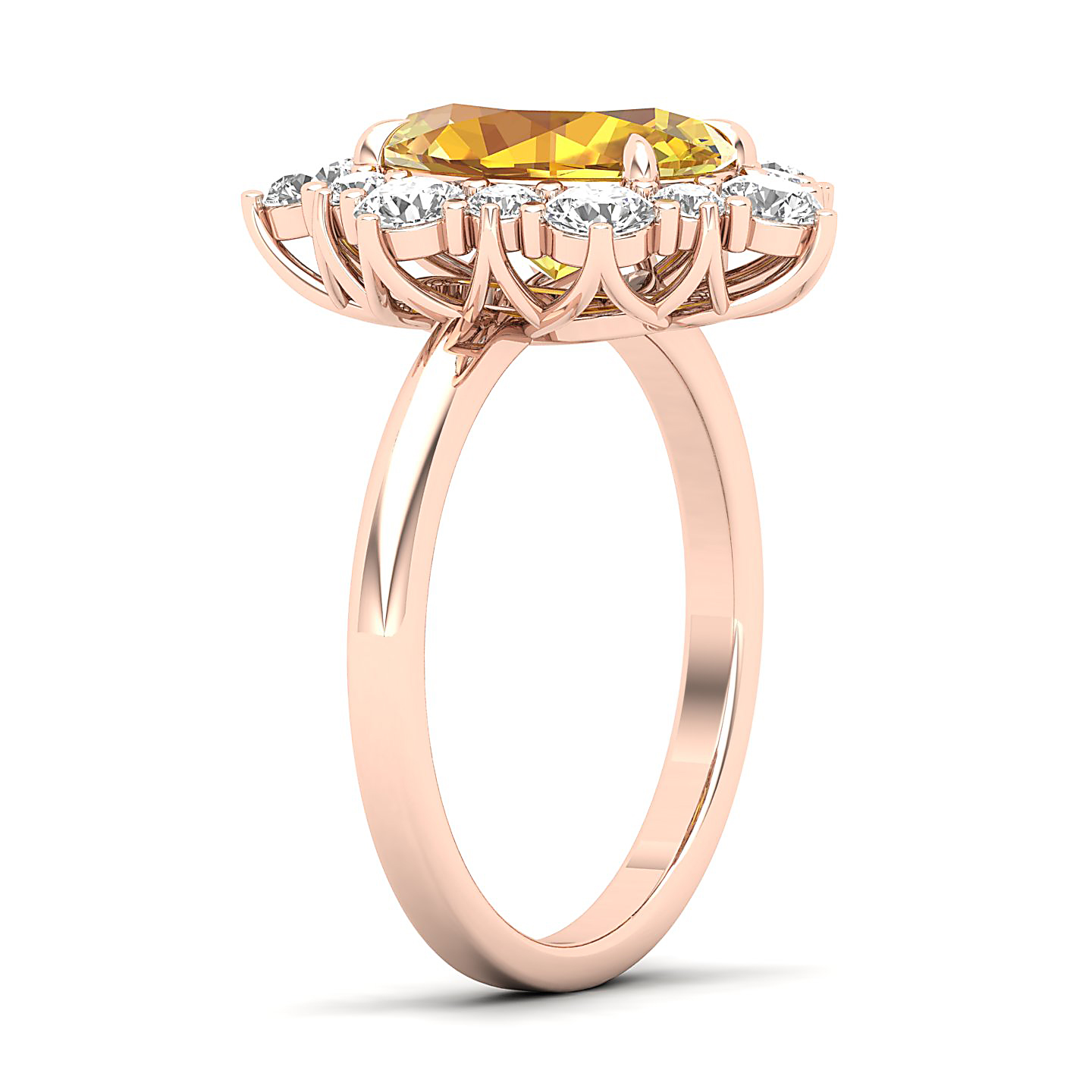The Floral Cluster Yellow Sapphire Ring