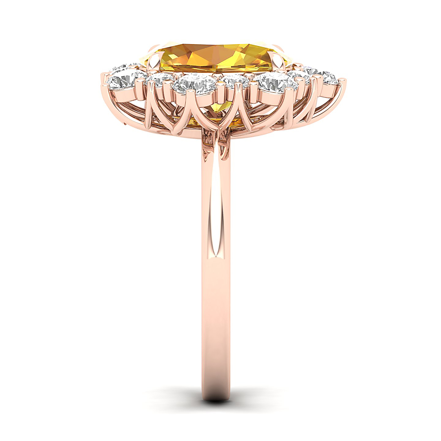 The Floral Cluster Yellow Sapphire Ring