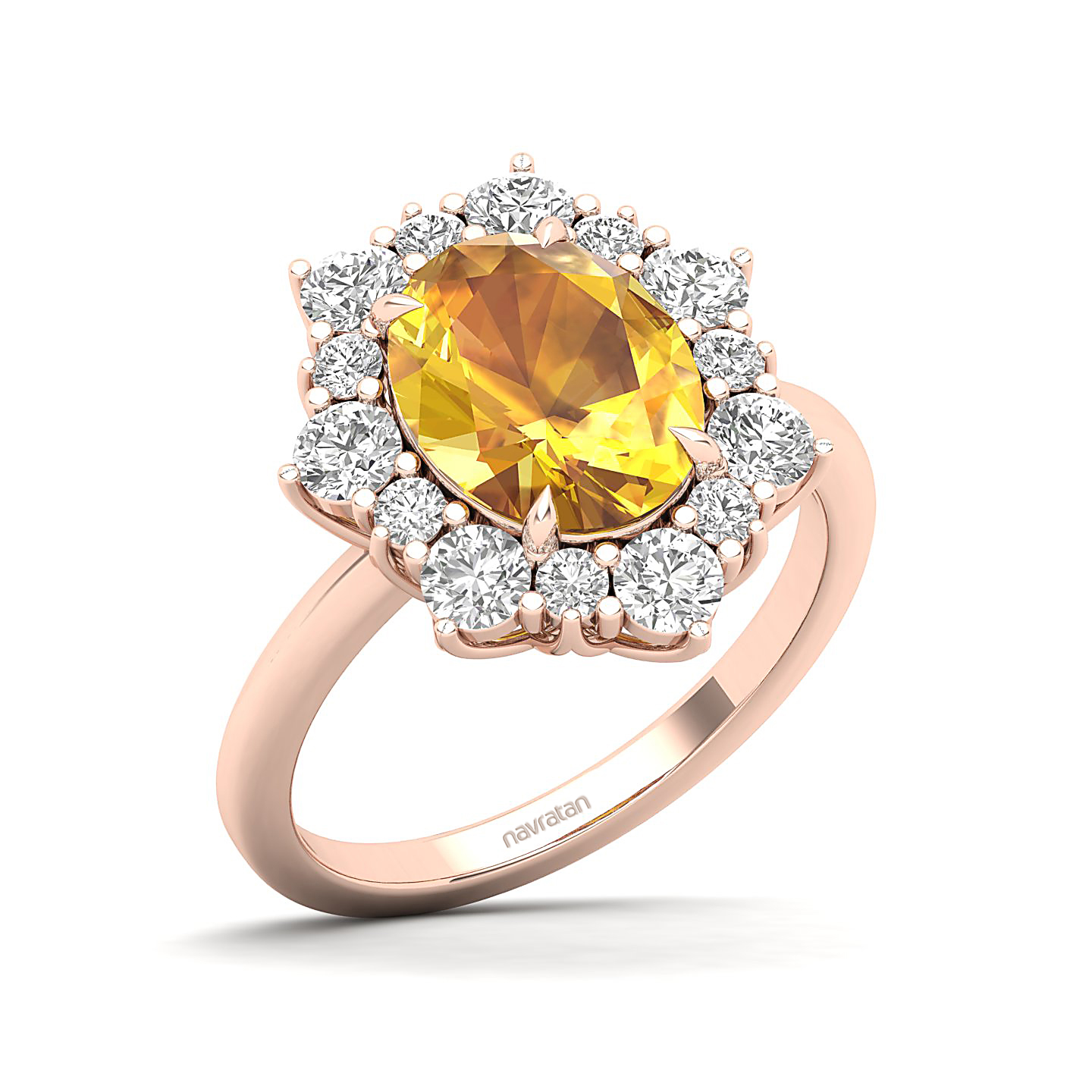 The Floral Cluster Yellow Sapphire Ring