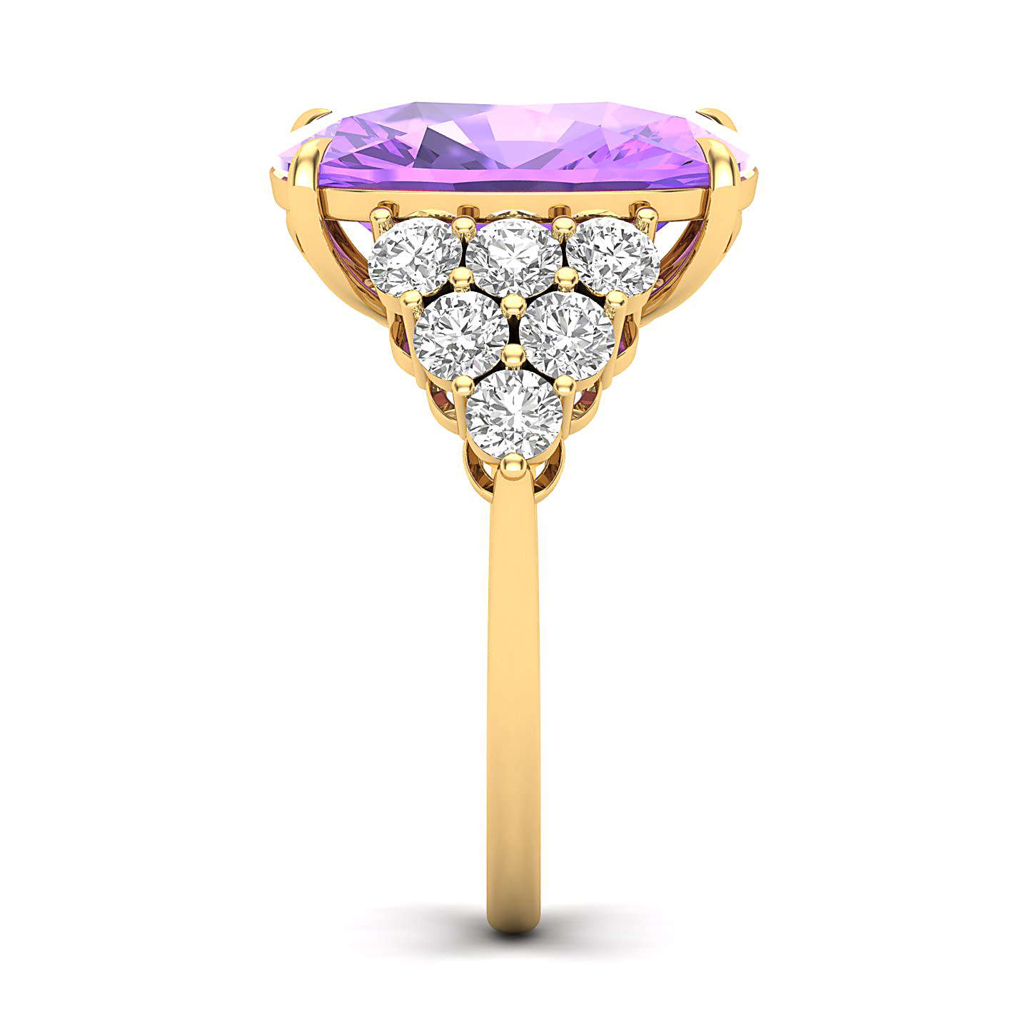 The Glittery Cluster Amethyst Ring