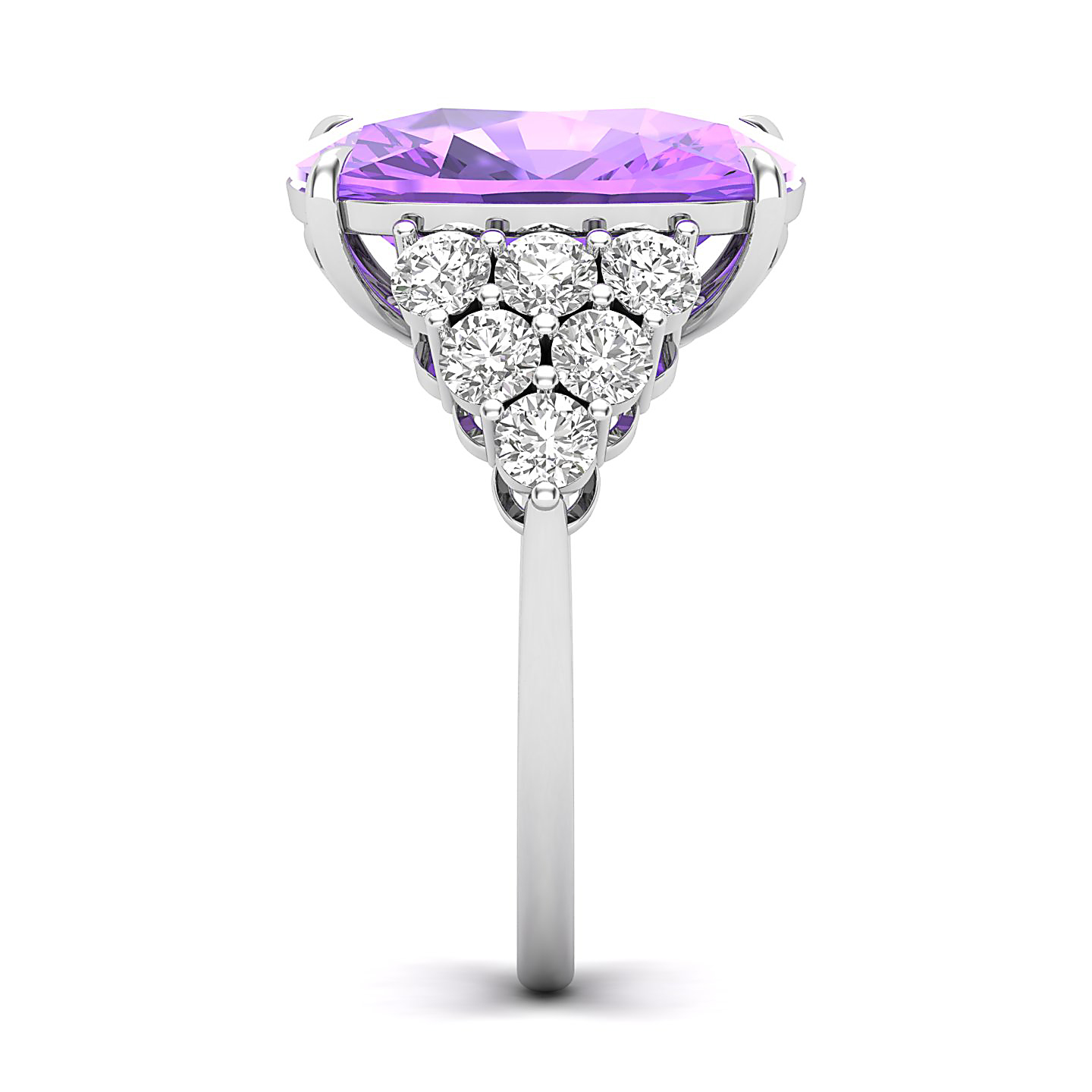 The Glittery Cluster Amethyst Ring