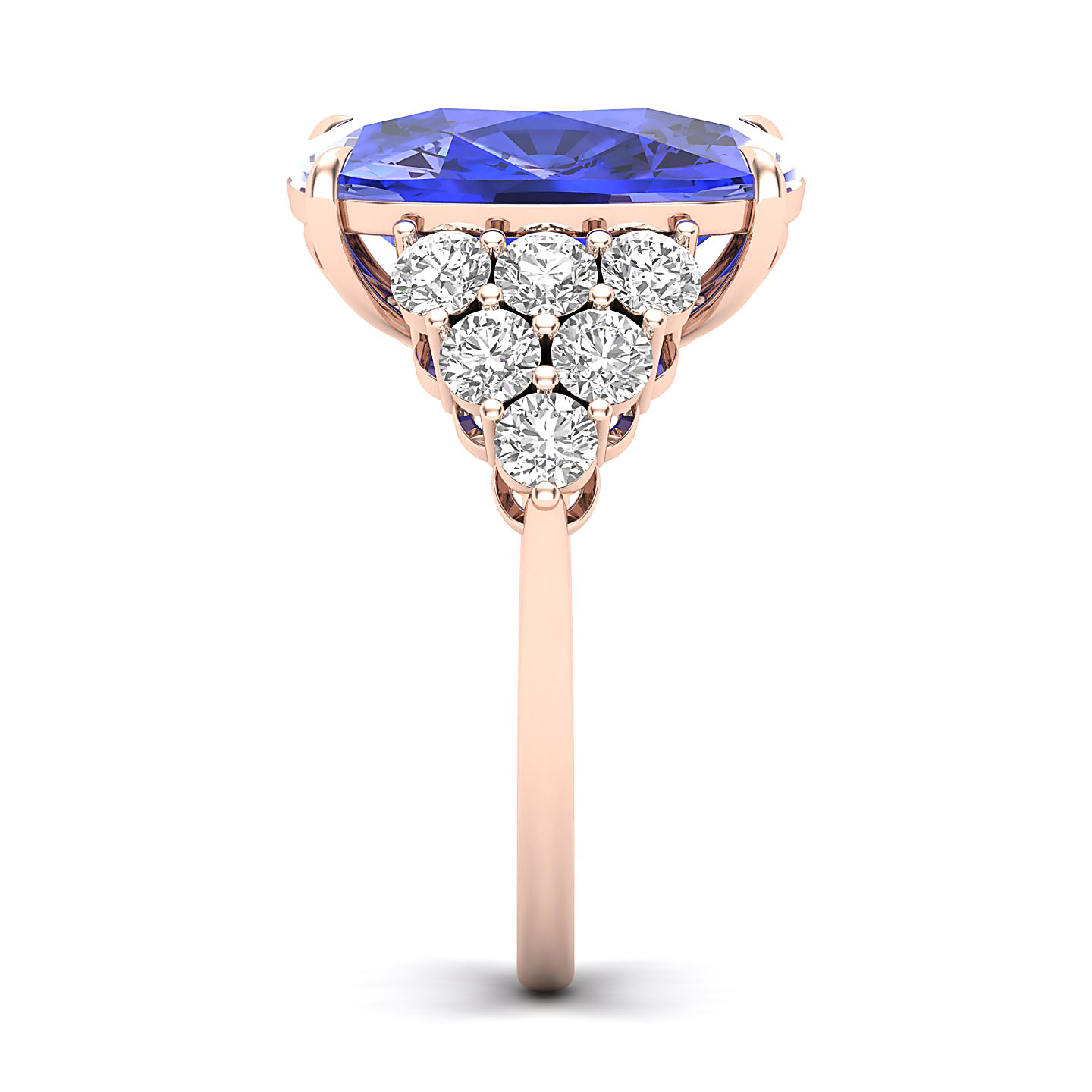 The Glittery Cluster Tanzanite Ring