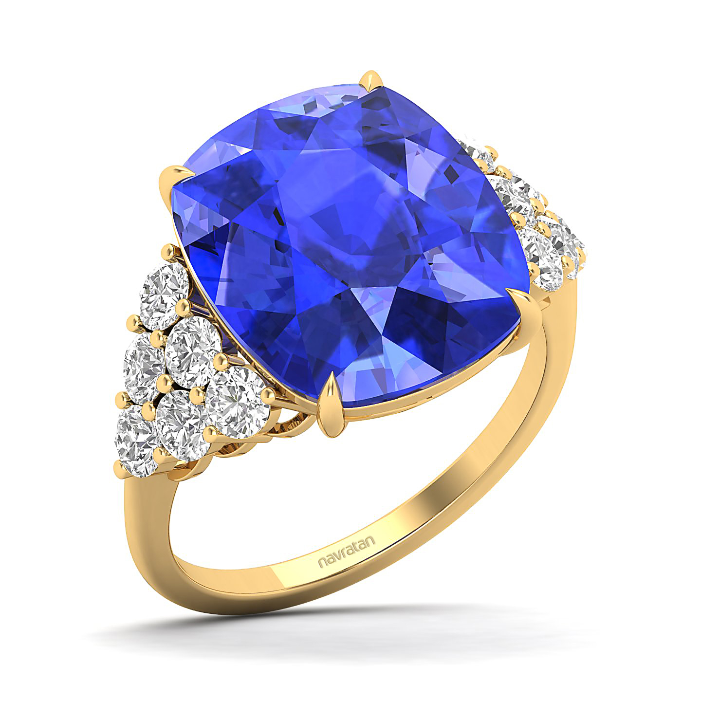 The Glittery Cluster Tanzanite Ring