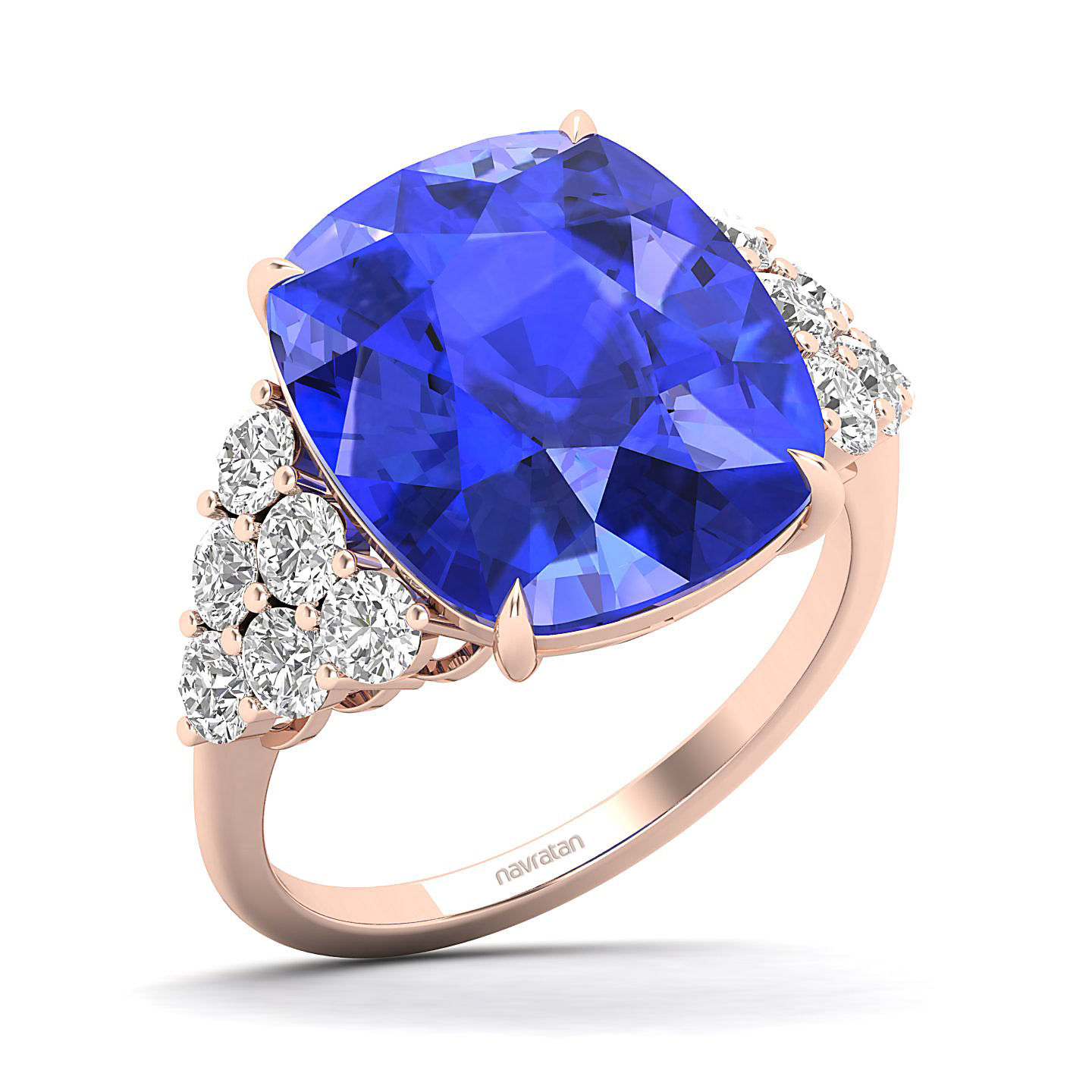The Glittery Cluster Tanzanite Ring