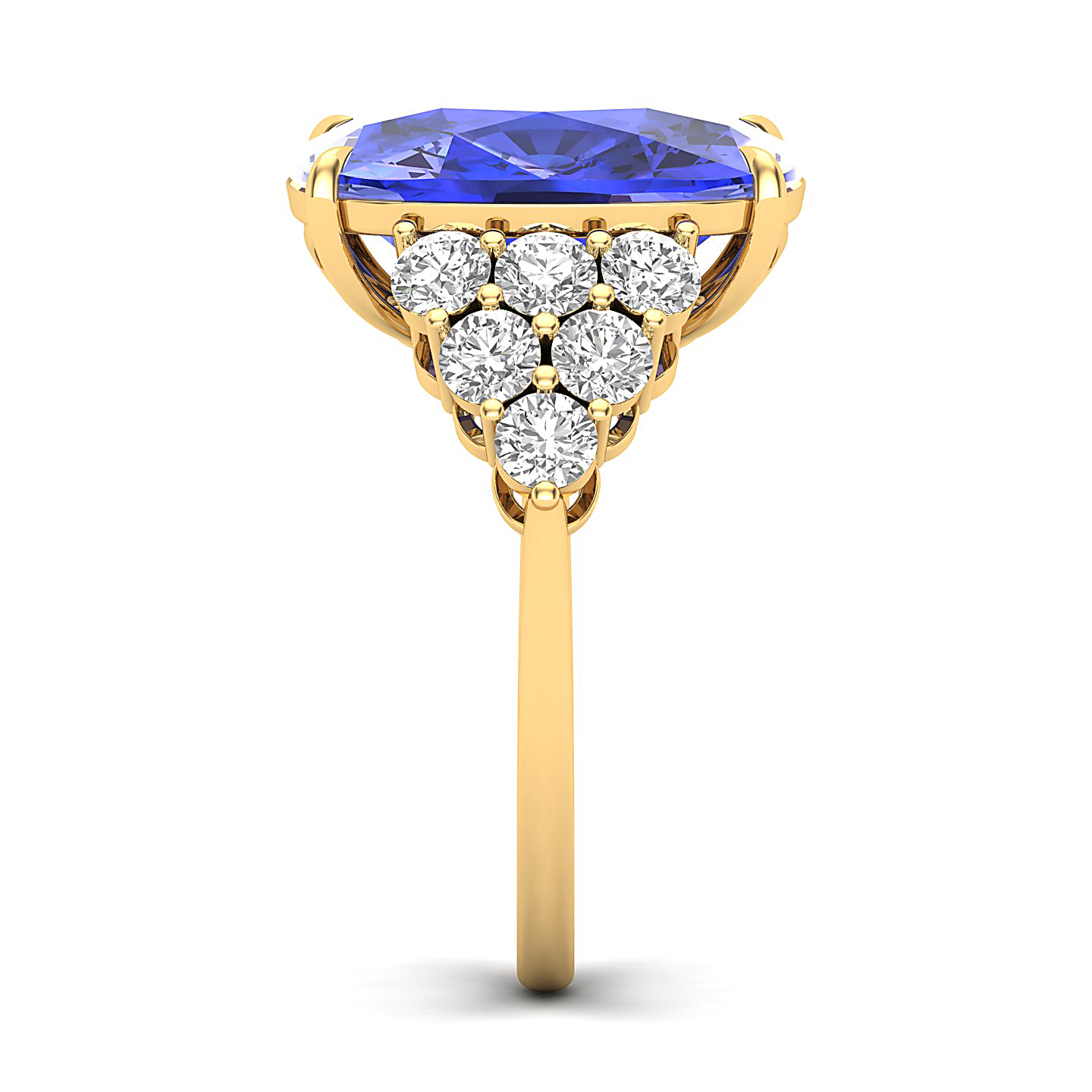 The Glittery Cluster Tanzanite Ring