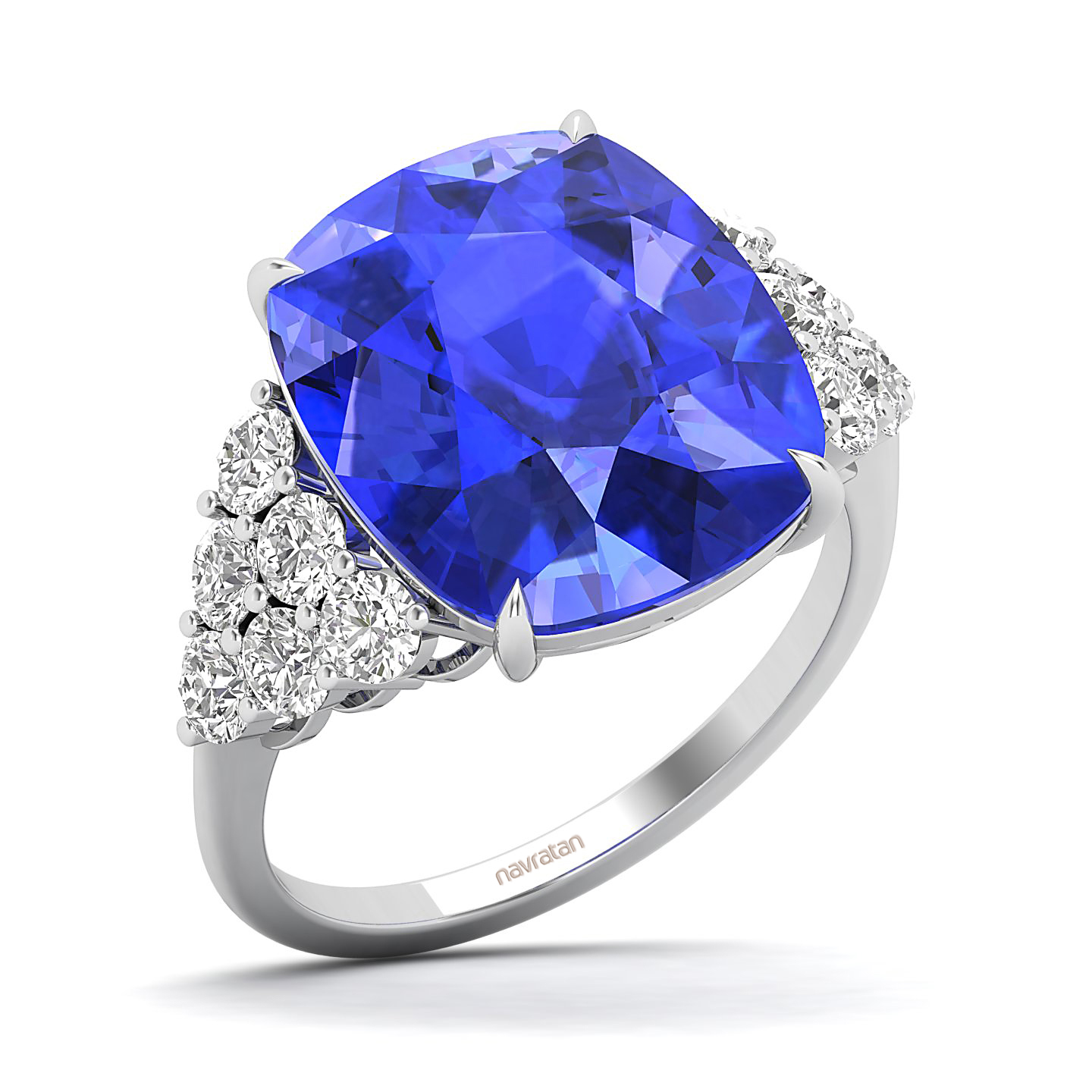 The Glittery Cluster Tanzanite Ring