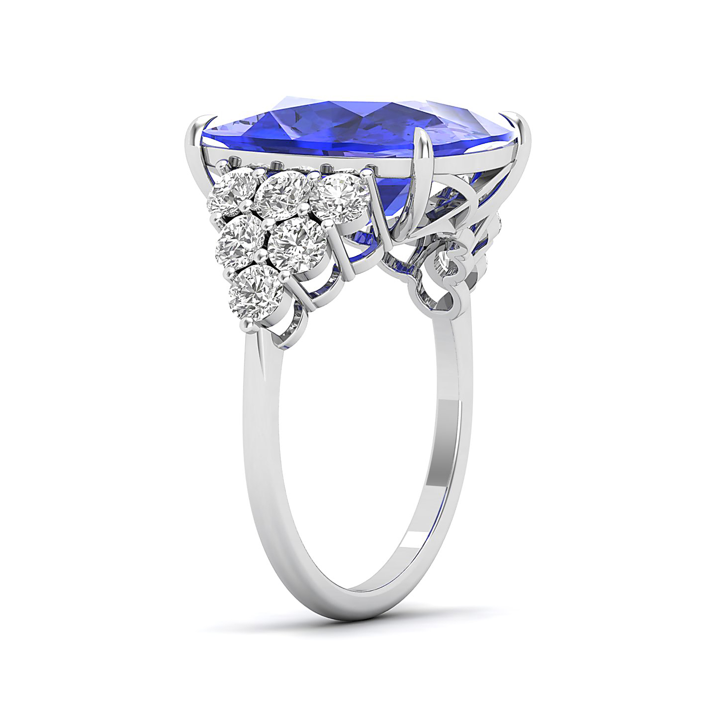 The Glittery Cluster Tanzanite Ring