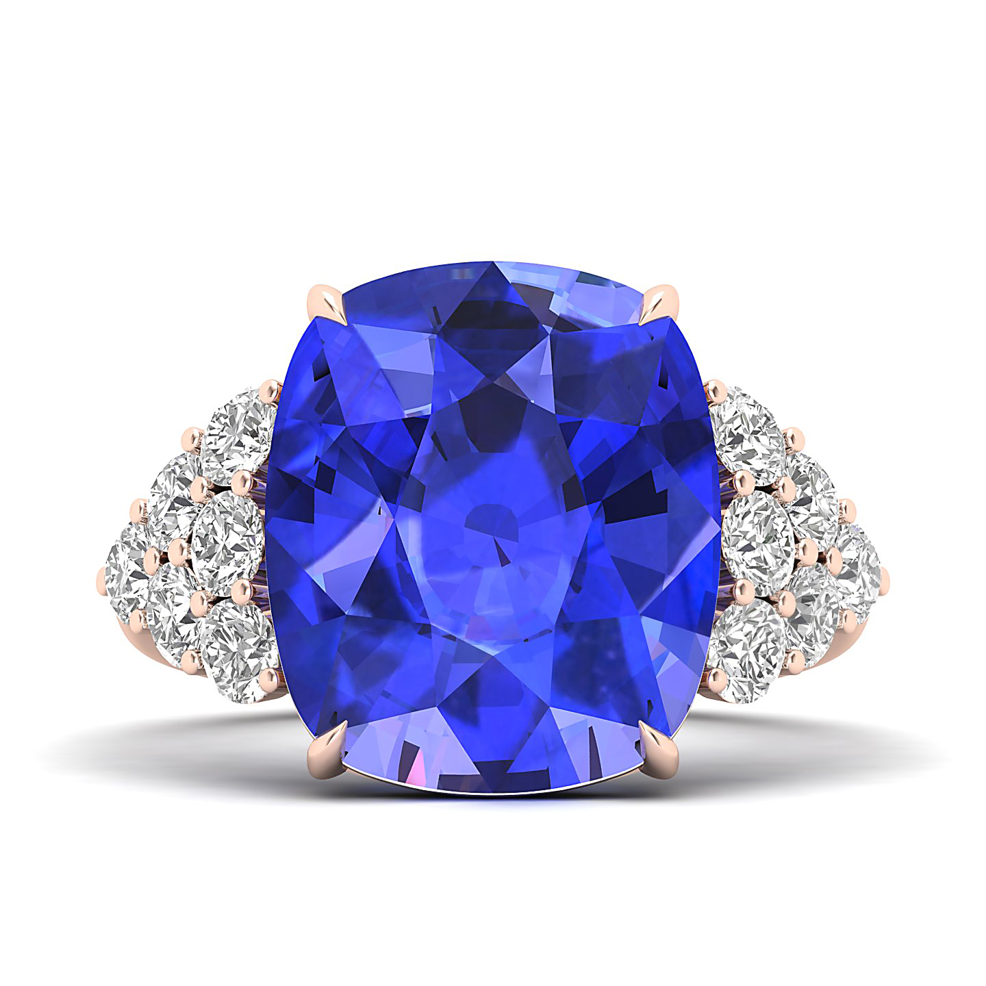 The Glittery Cluster Tanzanite Ring