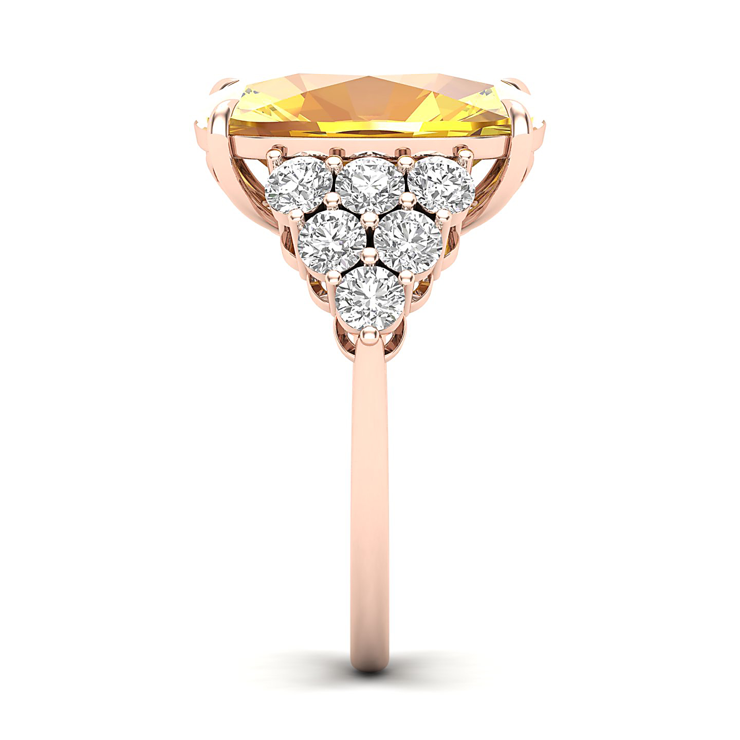 The Glittery Cluster Yellow Sapphire Ring