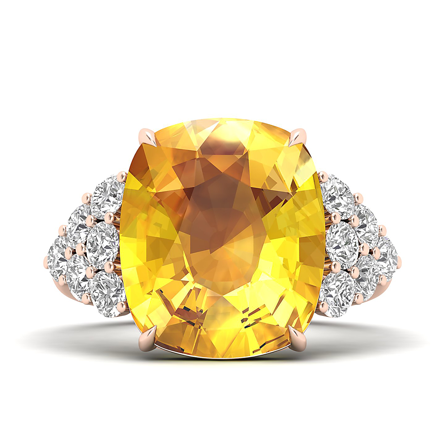 The Glittery Cluster Yellow Sapphire Ring