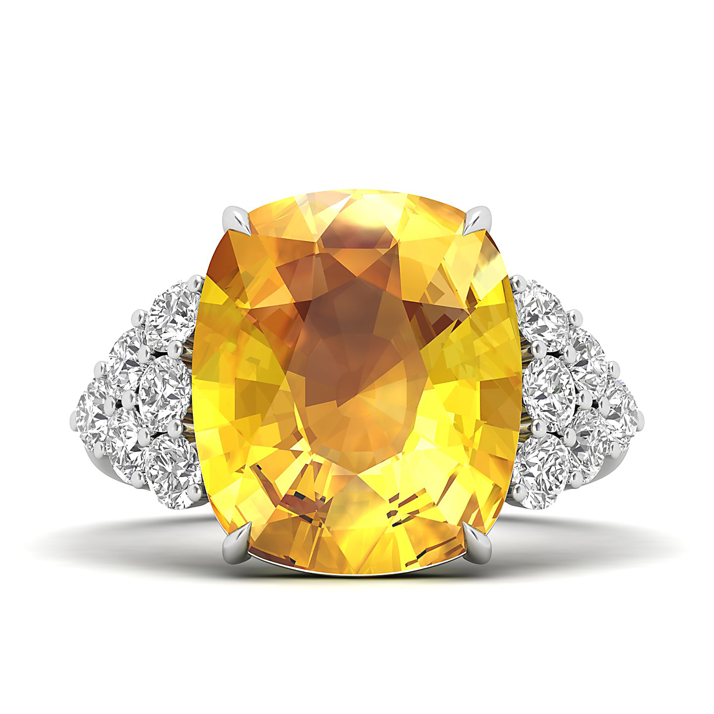 The Glittery Cluster Yellow Sapphire Ring