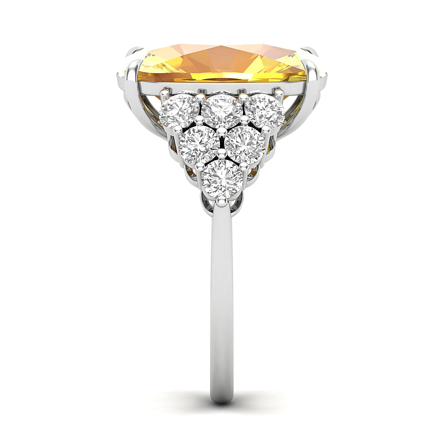 The Glittery Cluster Yellow Sapphire Ring