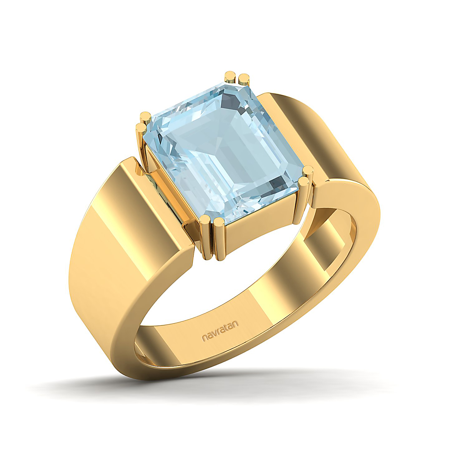 The Glorious Aquamarine Gold Ring