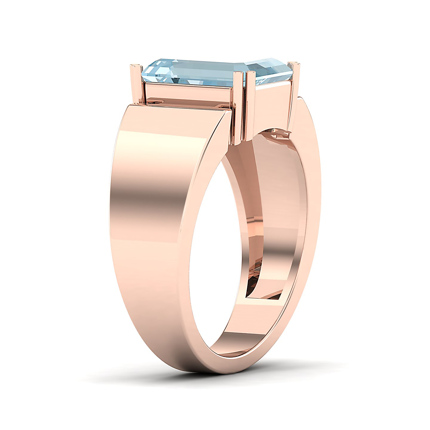 The Glorious Aquamarine Gold Ring