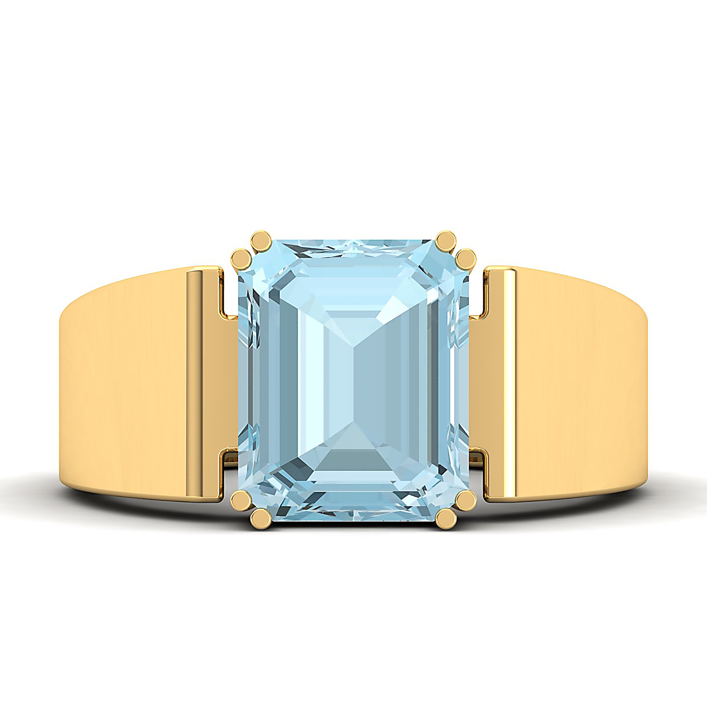 The Glorious Aquamarine Gold Ring