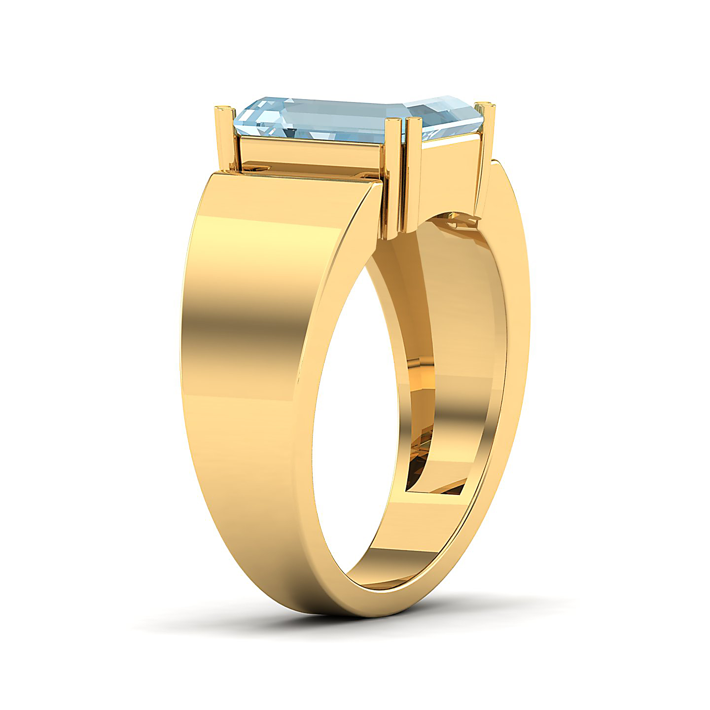 The Glorious Aquamarine Gold Ring