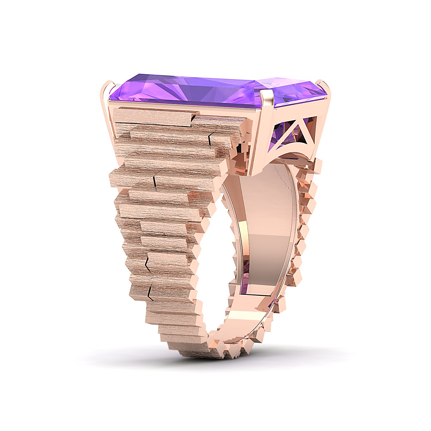 The Herculean Amethyst Gold Ring