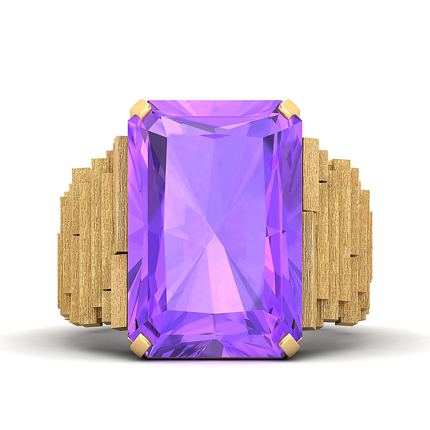 The Herculean Amethyst Gold Ring