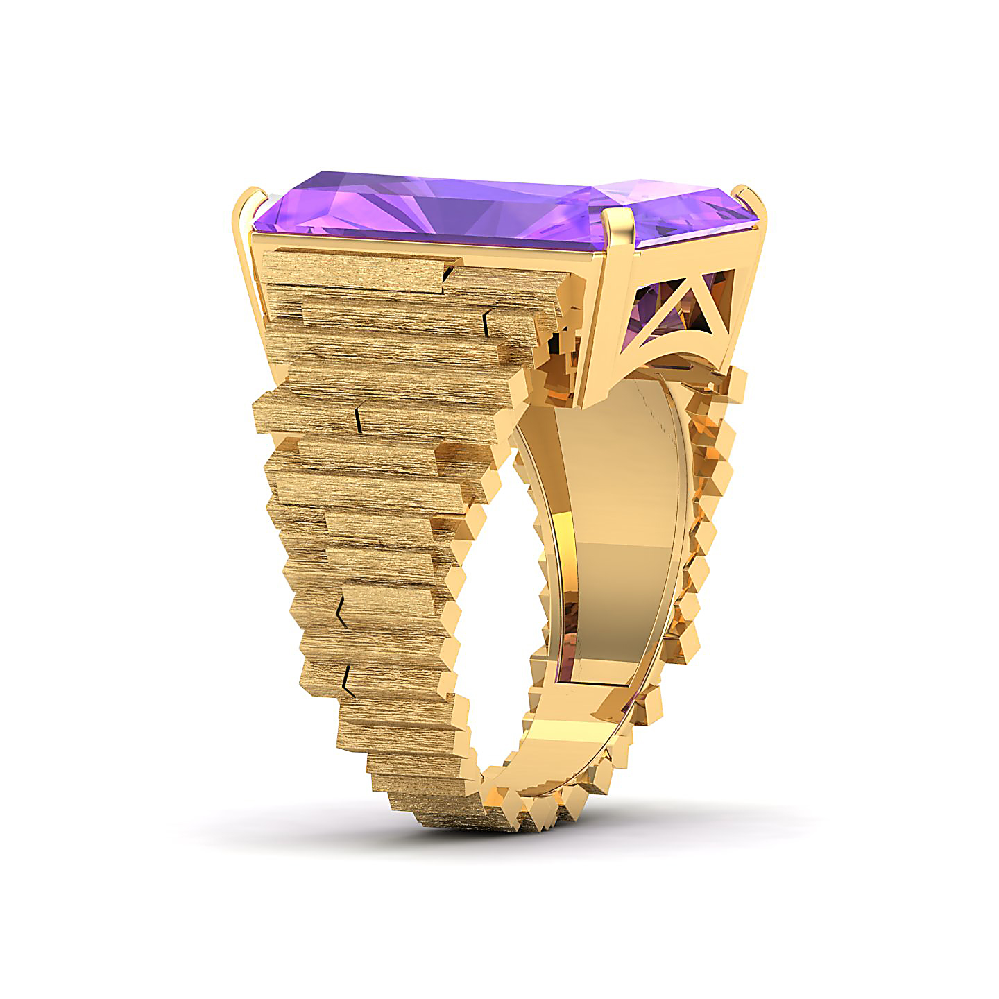 The Herculean Amethyst Gold Ring