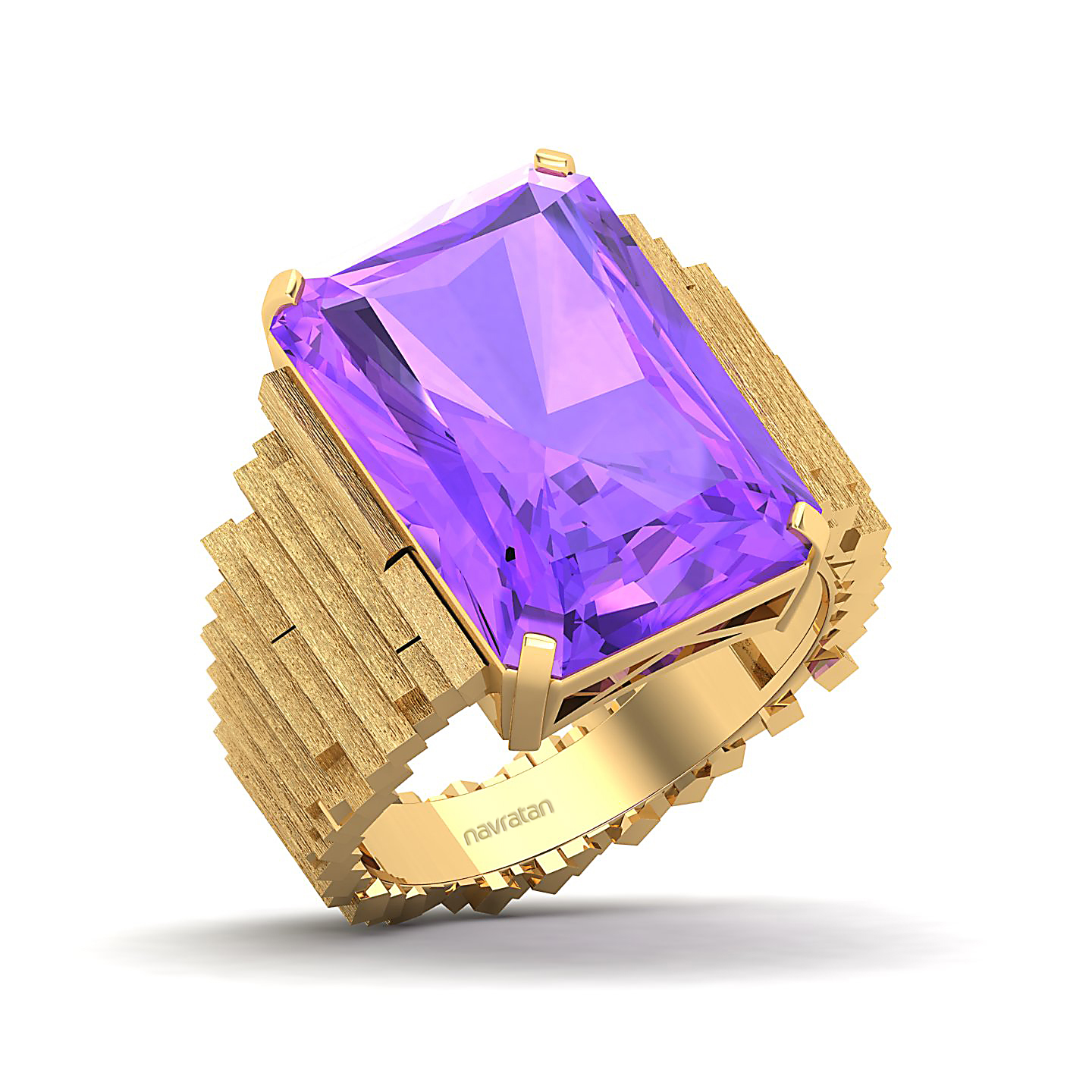 The Herculean Amethyst Gold Ring
