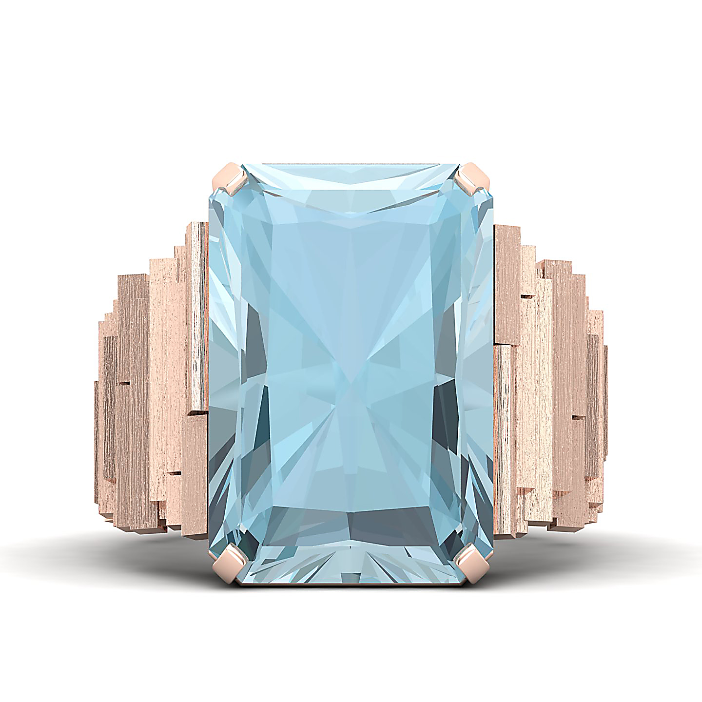 The Herculean Aquamarine Gold Ring