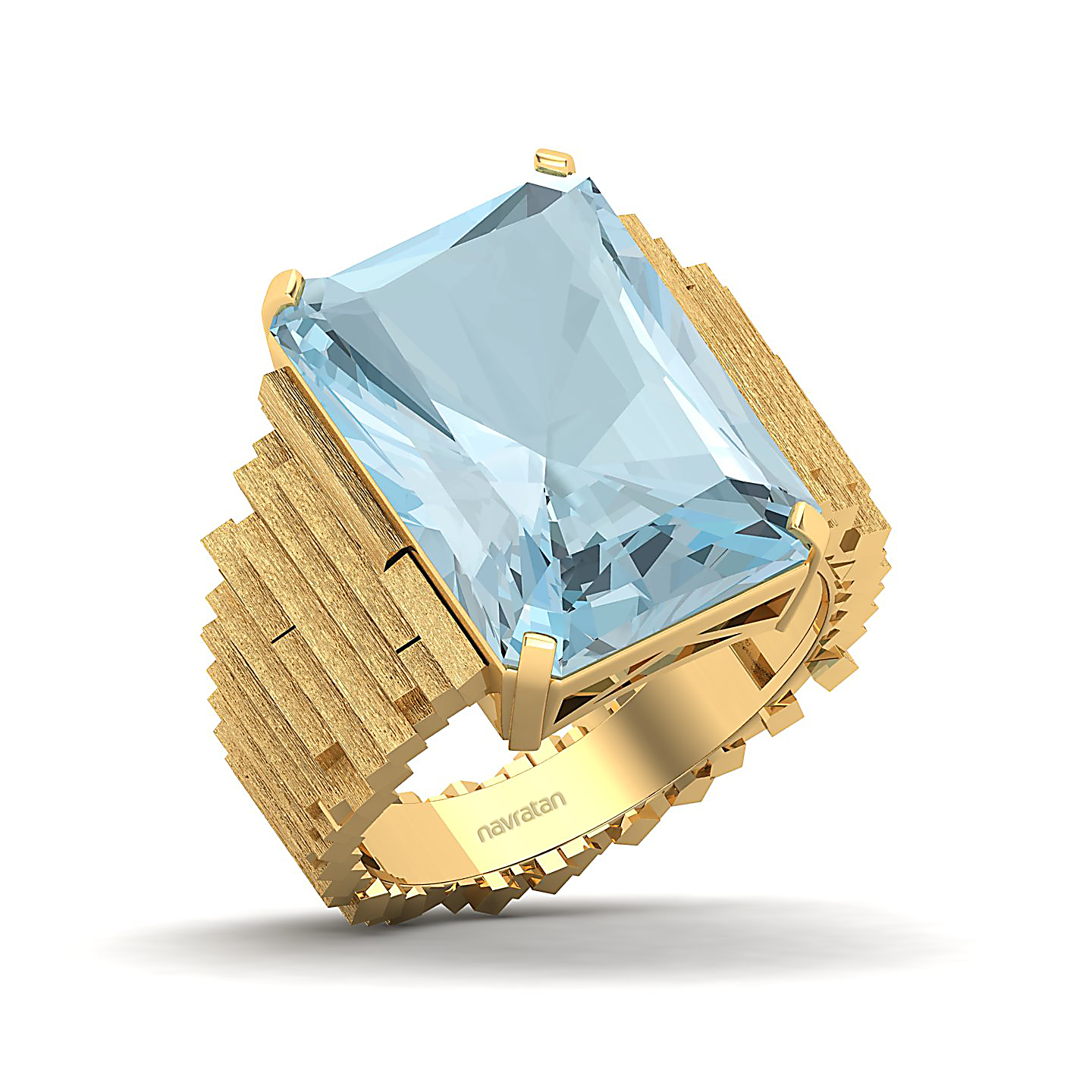 The Herculean Aquamarine Gold Ring