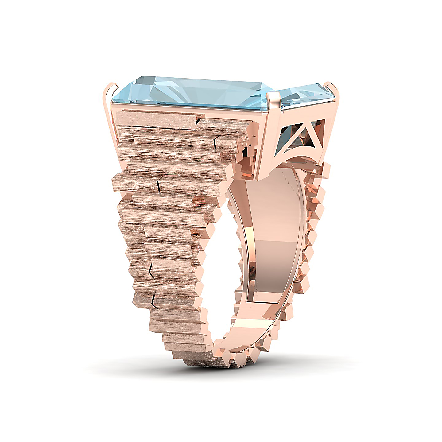 The Herculean Aquamarine Gold Ring