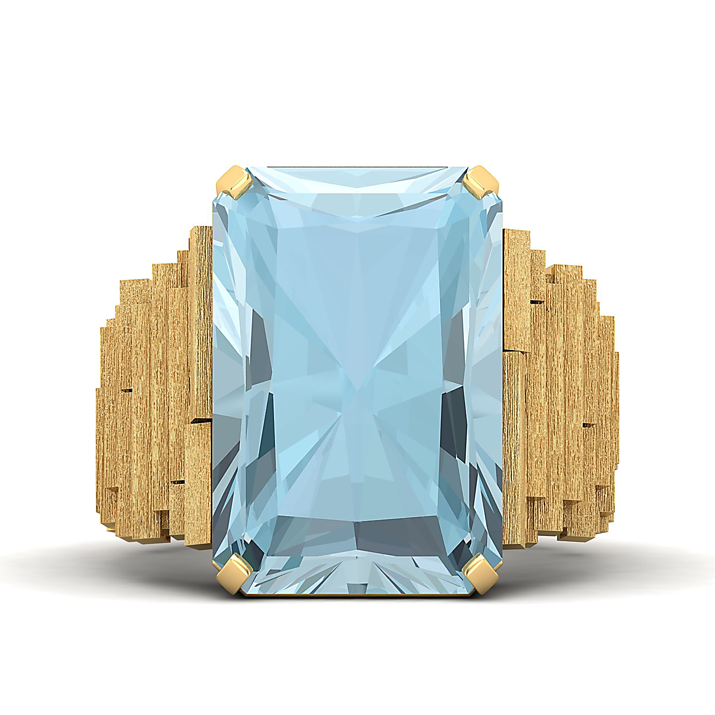 The Herculean Aquamarine Gold Ring