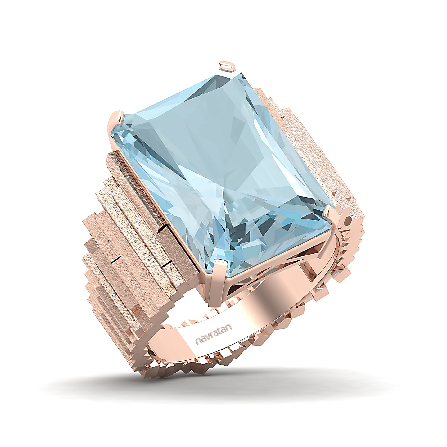 The Herculean Aquamarine Gold Ring