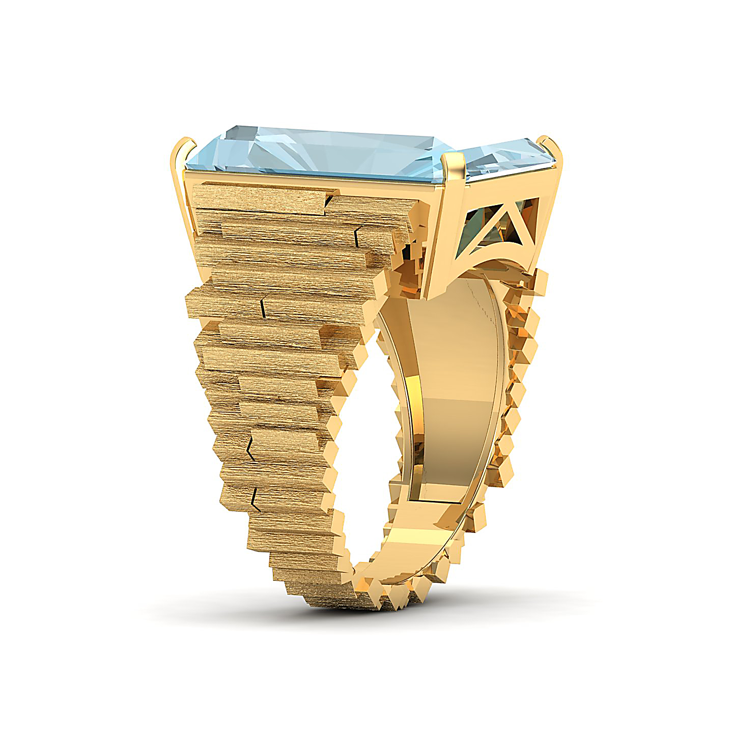 The Herculean Aquamarine Gold Ring