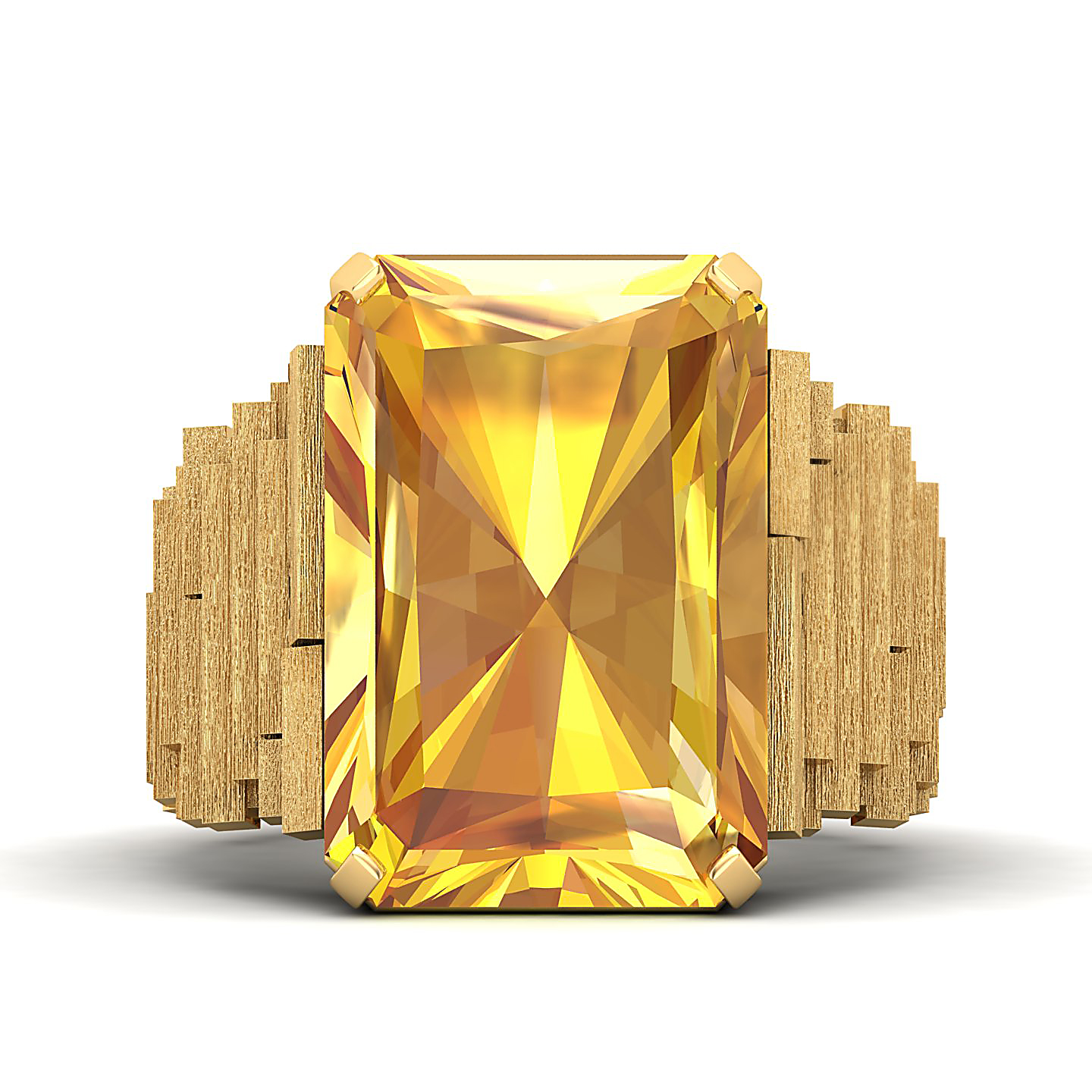 The Herculean Yellow Sapphire Gold Ring