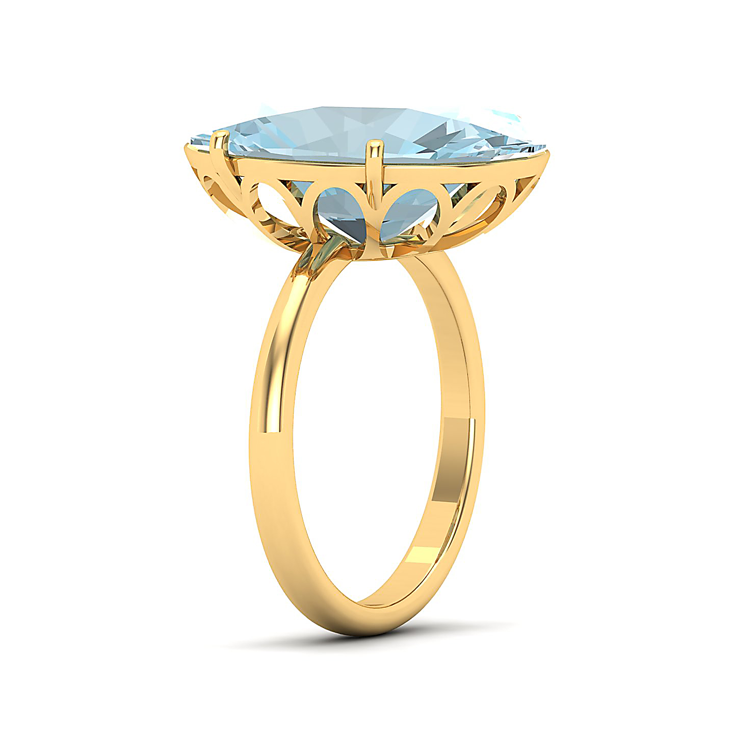 The Minimalistic Aquamarine Gold Ring