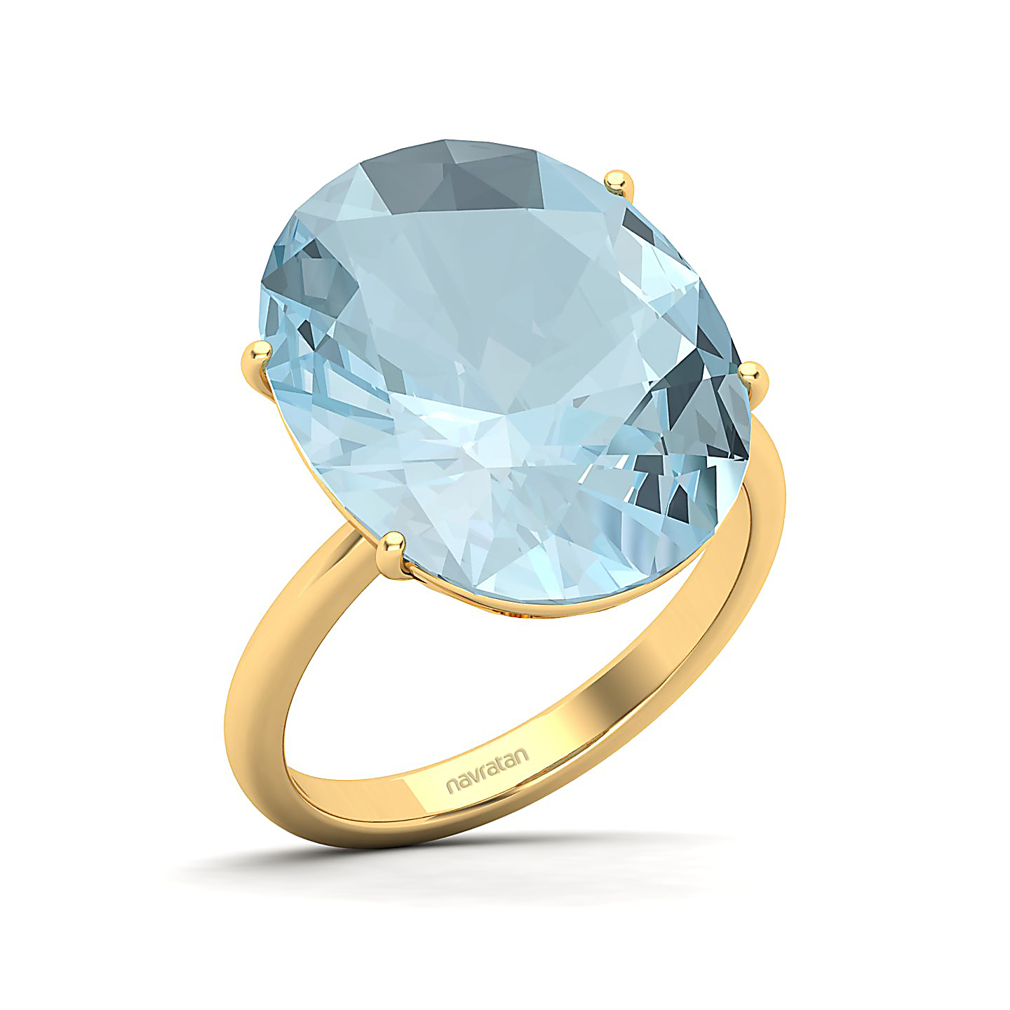 The Minimalistic Aquamarine Gold Ring