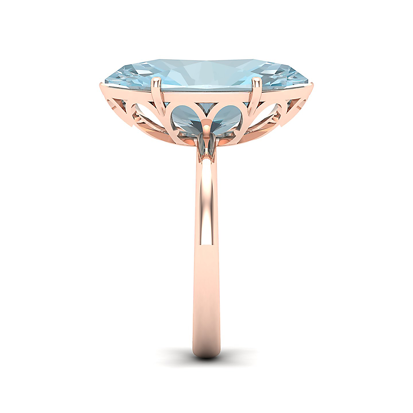 The Minimalistic Aquamarine Gold Ring