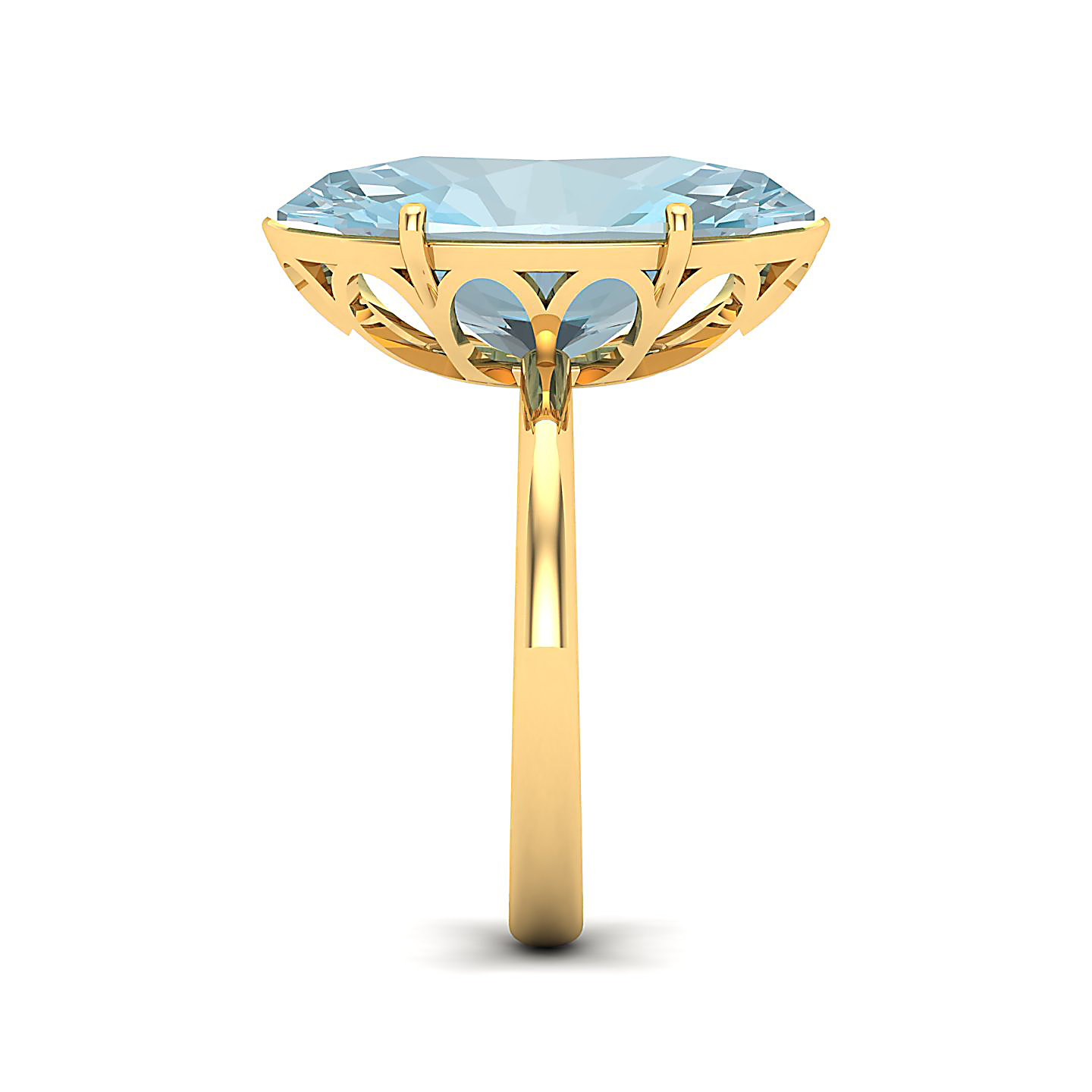 The Minimalistic Aquamarine Gold Ring