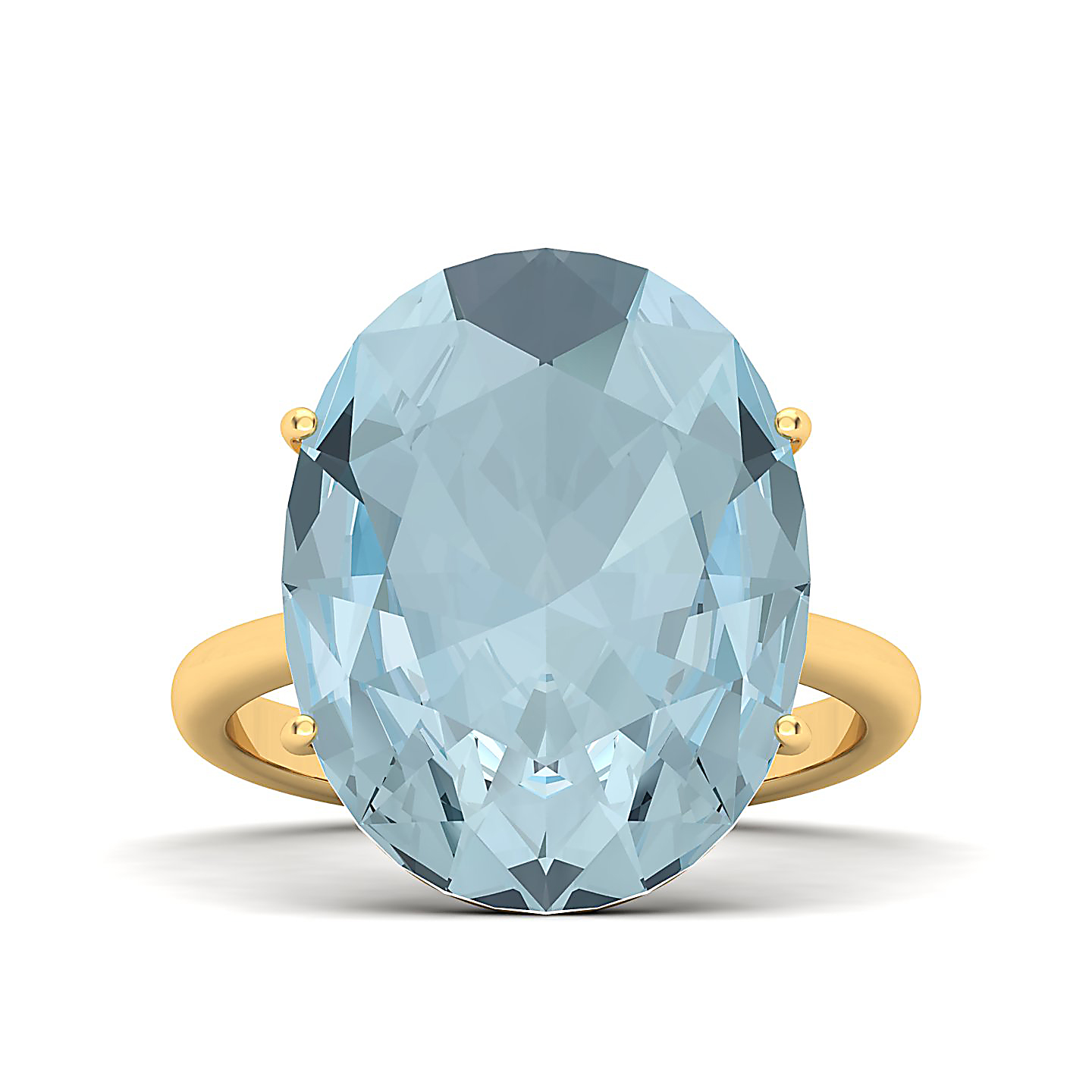 The Minimalistic Aquamarine Gold Ring