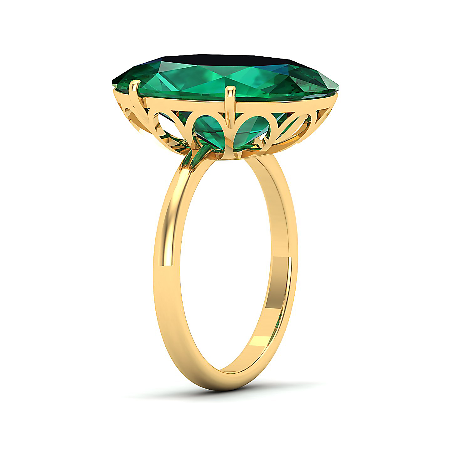 The Minimalistic Emerald Gold Ring