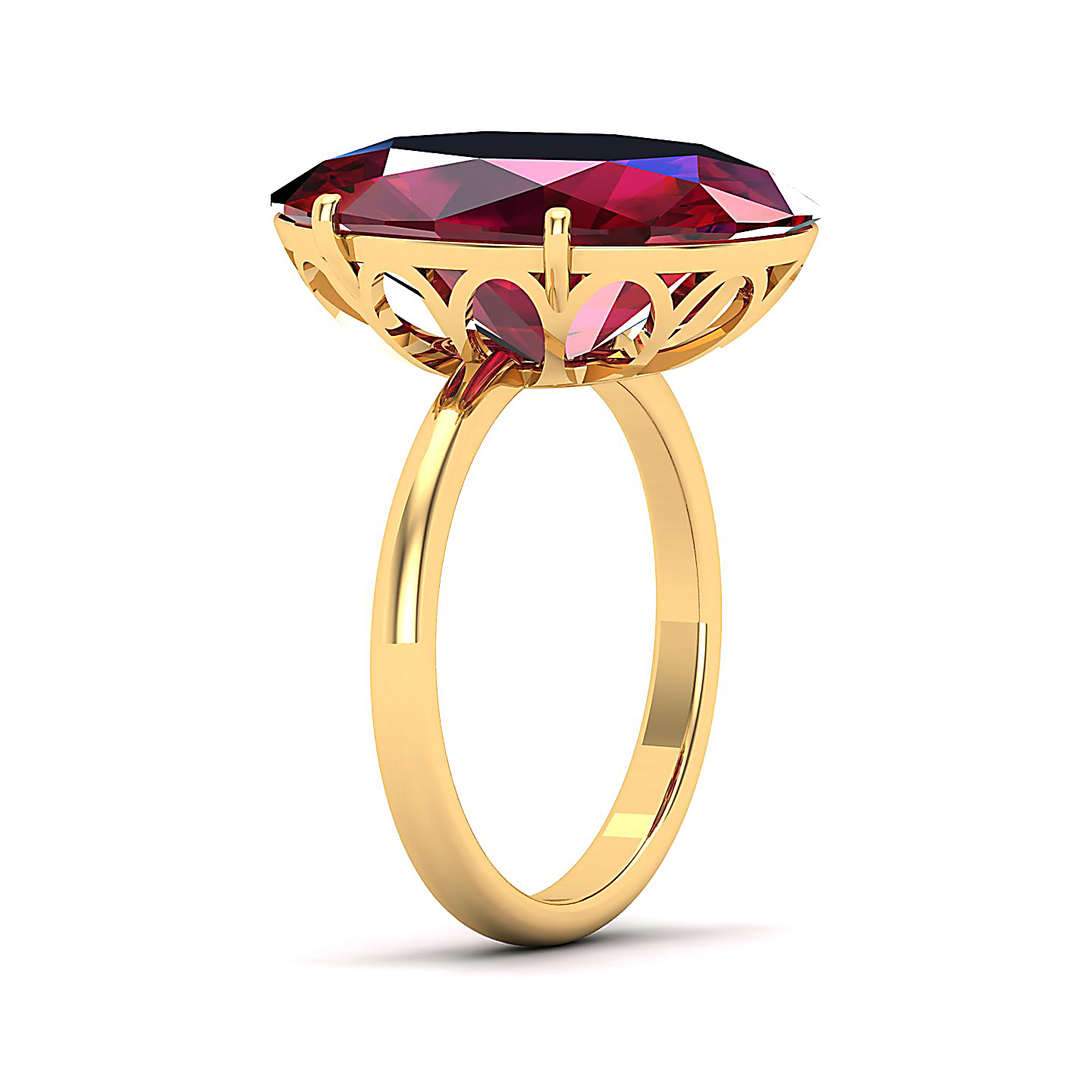 The Minimalistic Ruby Gold Ring