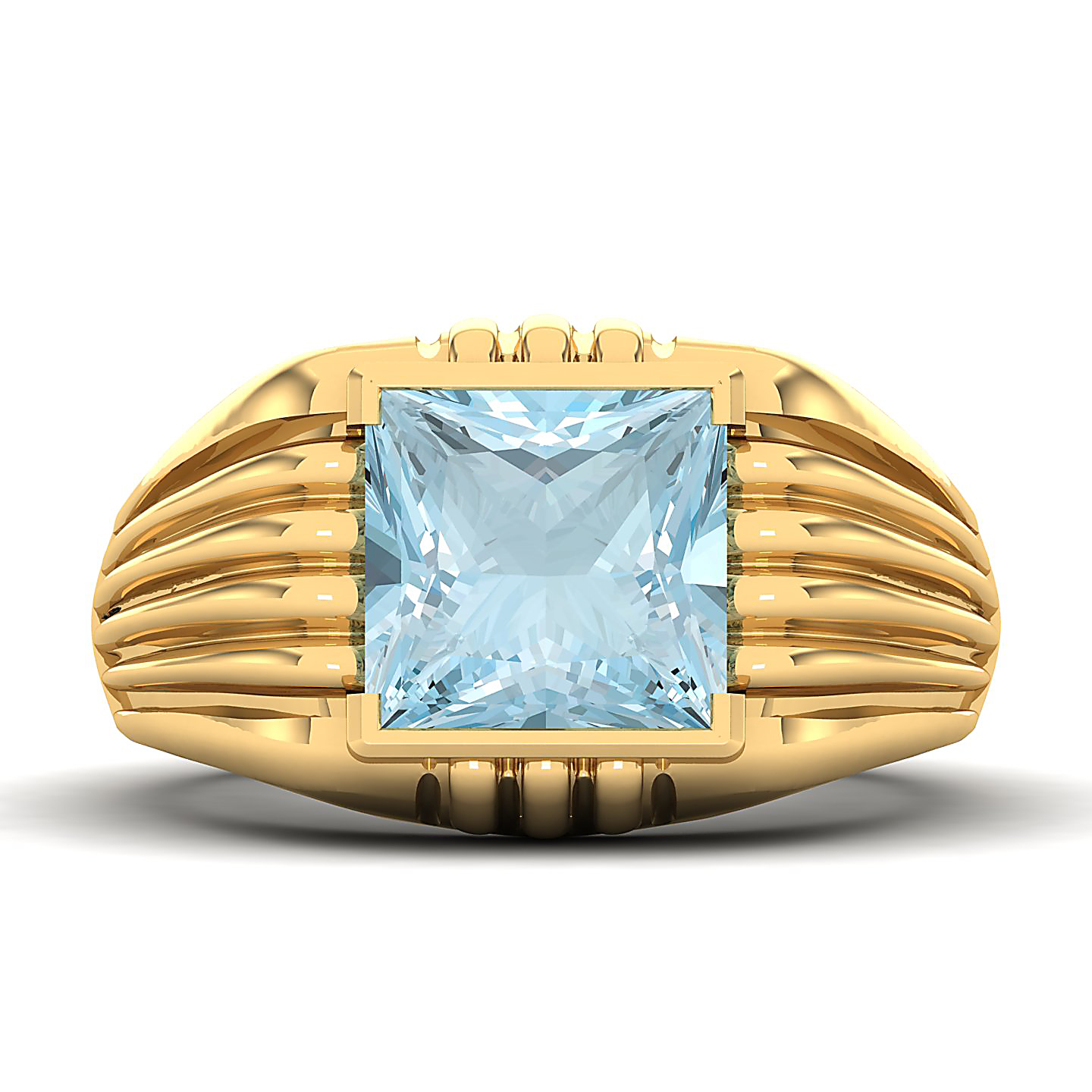 The Monumental Aquamarine Gold Ring