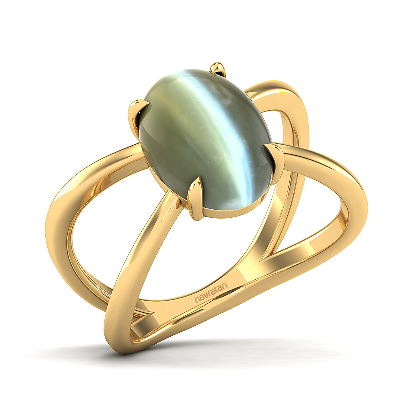 The Ornamental Asscher Cat's Eye Ring