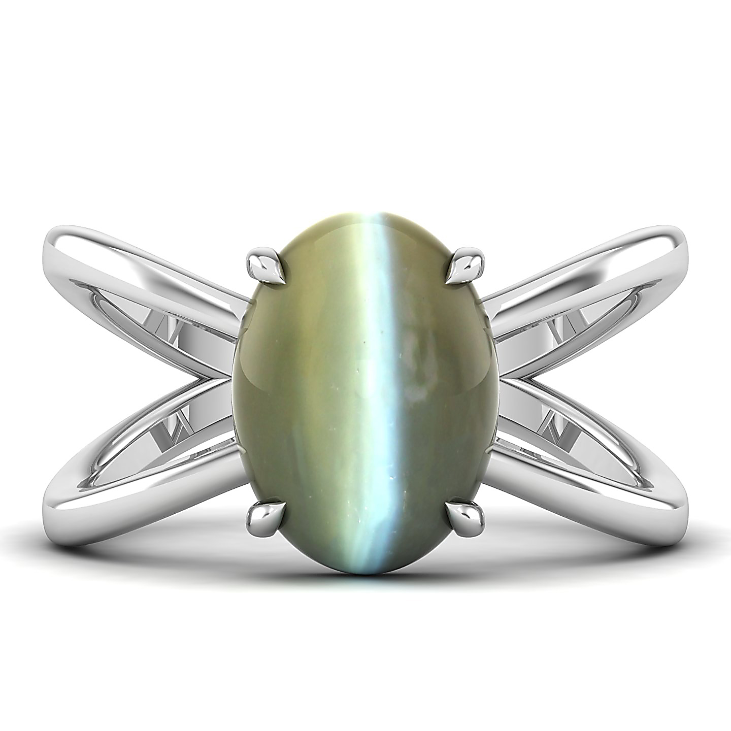 The Ornamental Asscher Cat's Eye Ring
