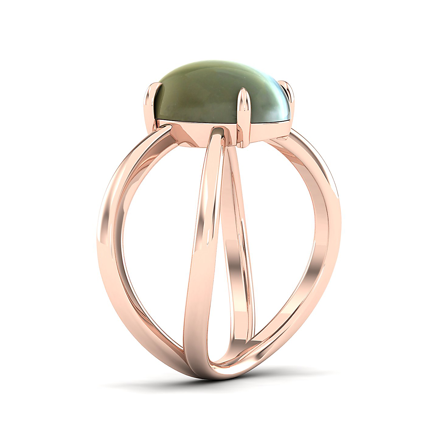The Ornamental Asscher Cat's Eye Ring