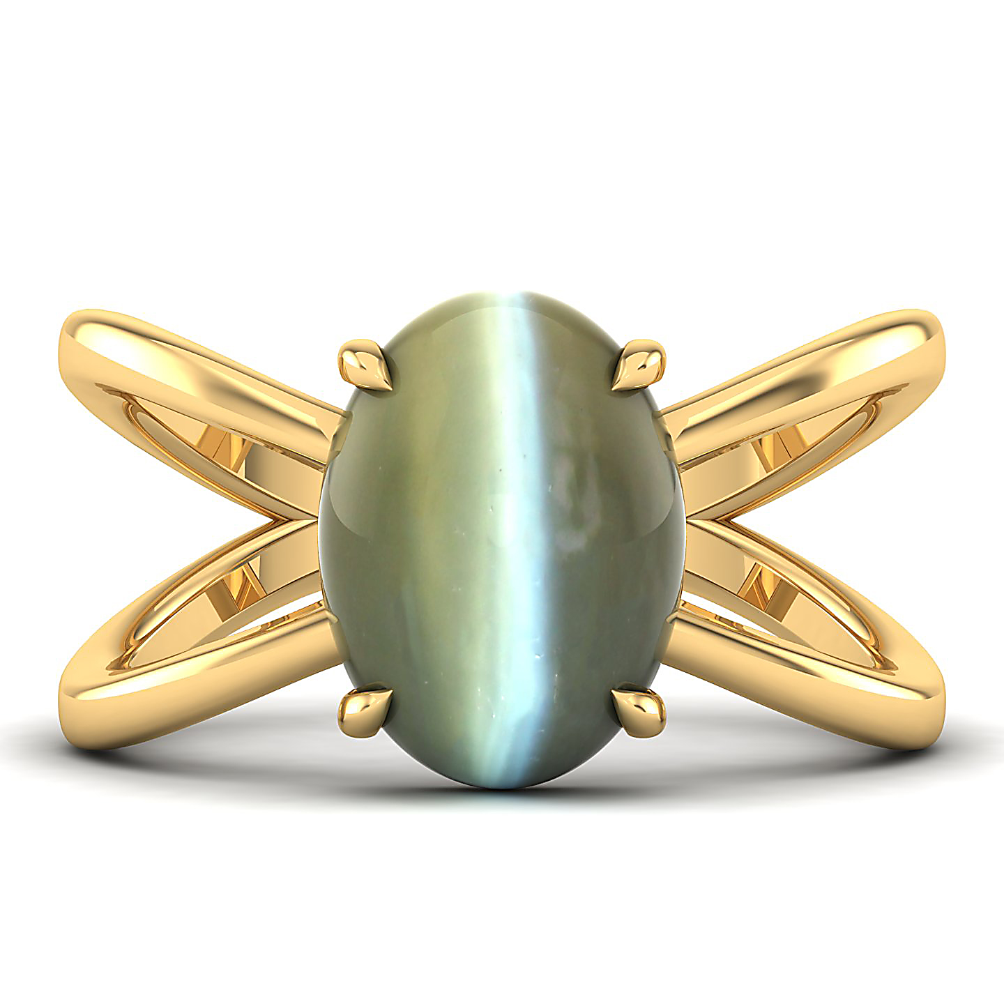 The Ornamental Asscher Cat's Eye Ring