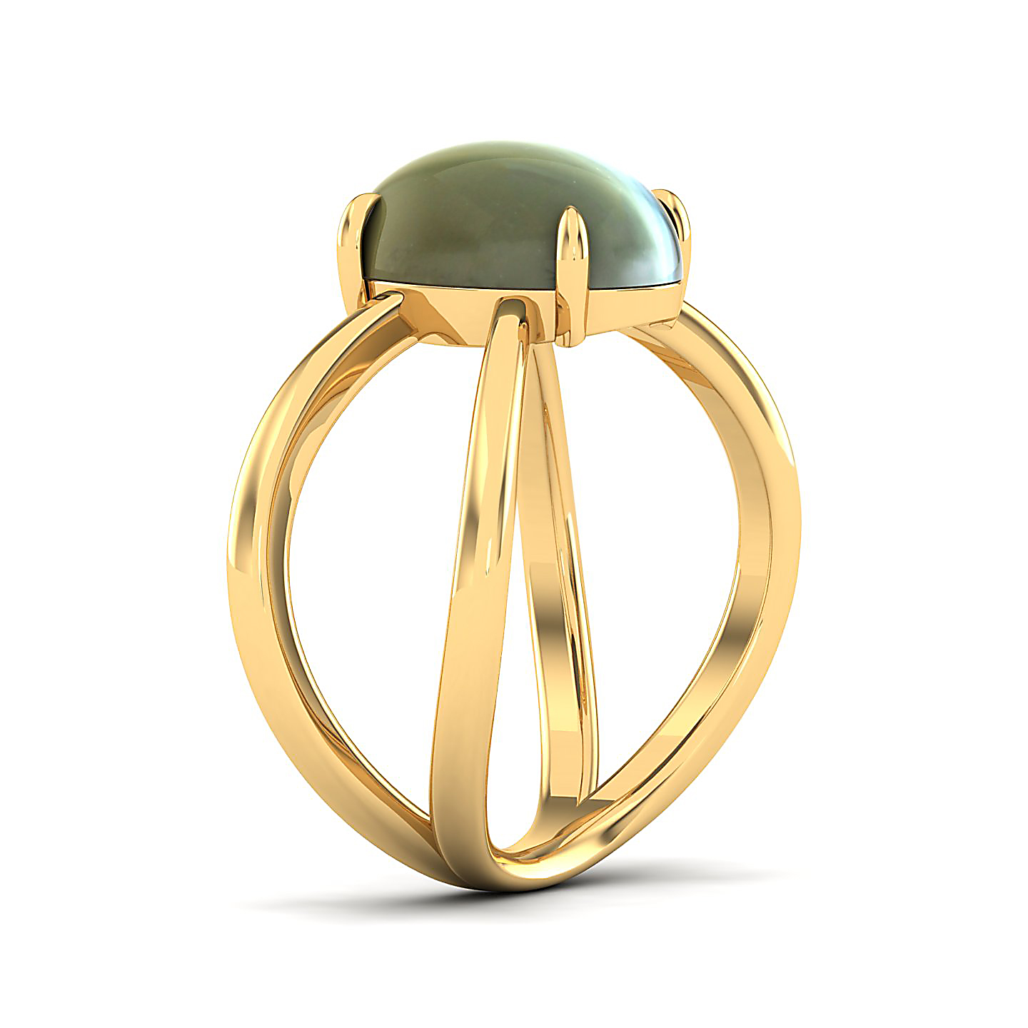 The Ornamental Asscher Cat's Eye Ring
