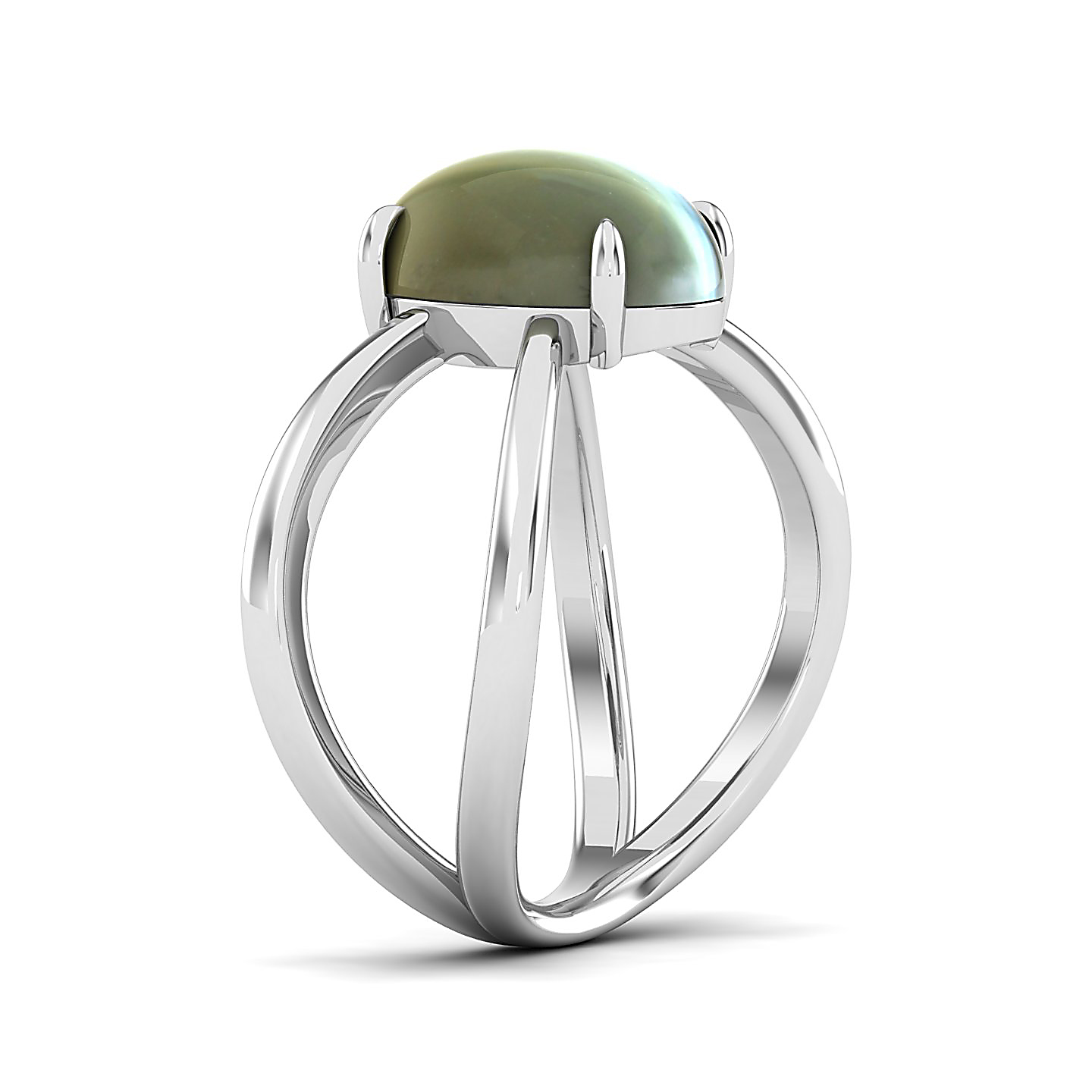 The Ornamental Asscher Cat's Eye Ring
