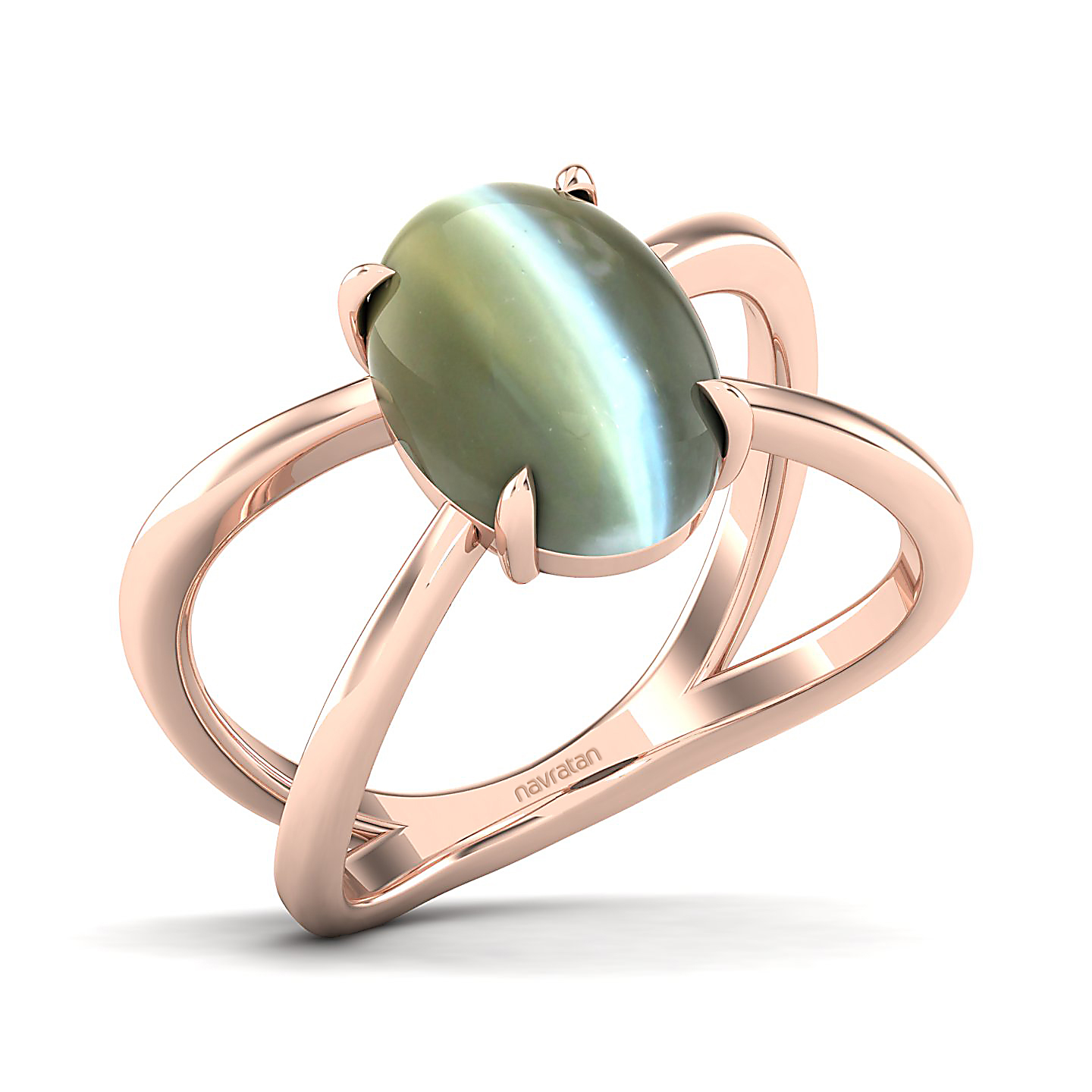 The Ornamental Asscher Cat's Eye Ring
