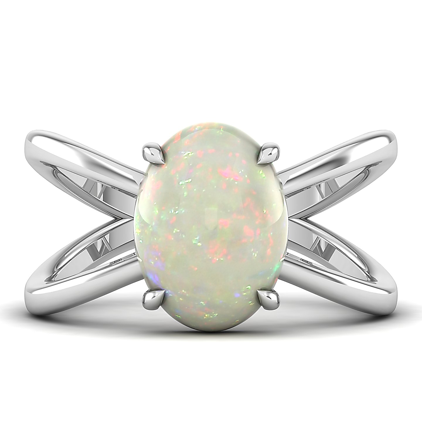 The Ornamental Asscher Opal Ring