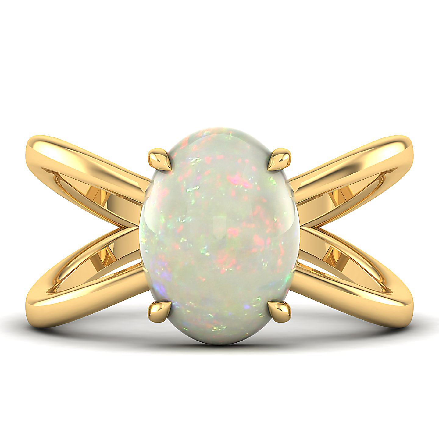 The Ornamental Asscher Opal Ring